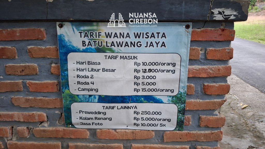 3. Tiket Masuk Batu Lawang Cirebon
